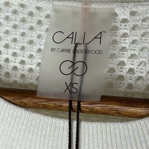 NWT CALIA Carrie Underwood Journey Open Stitch Pullover Sweater White Ivory XS - Picture 8 of 10